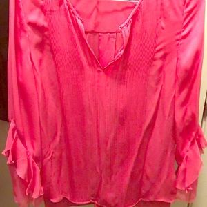 Elie Tahari pink blouse size small (never worn)